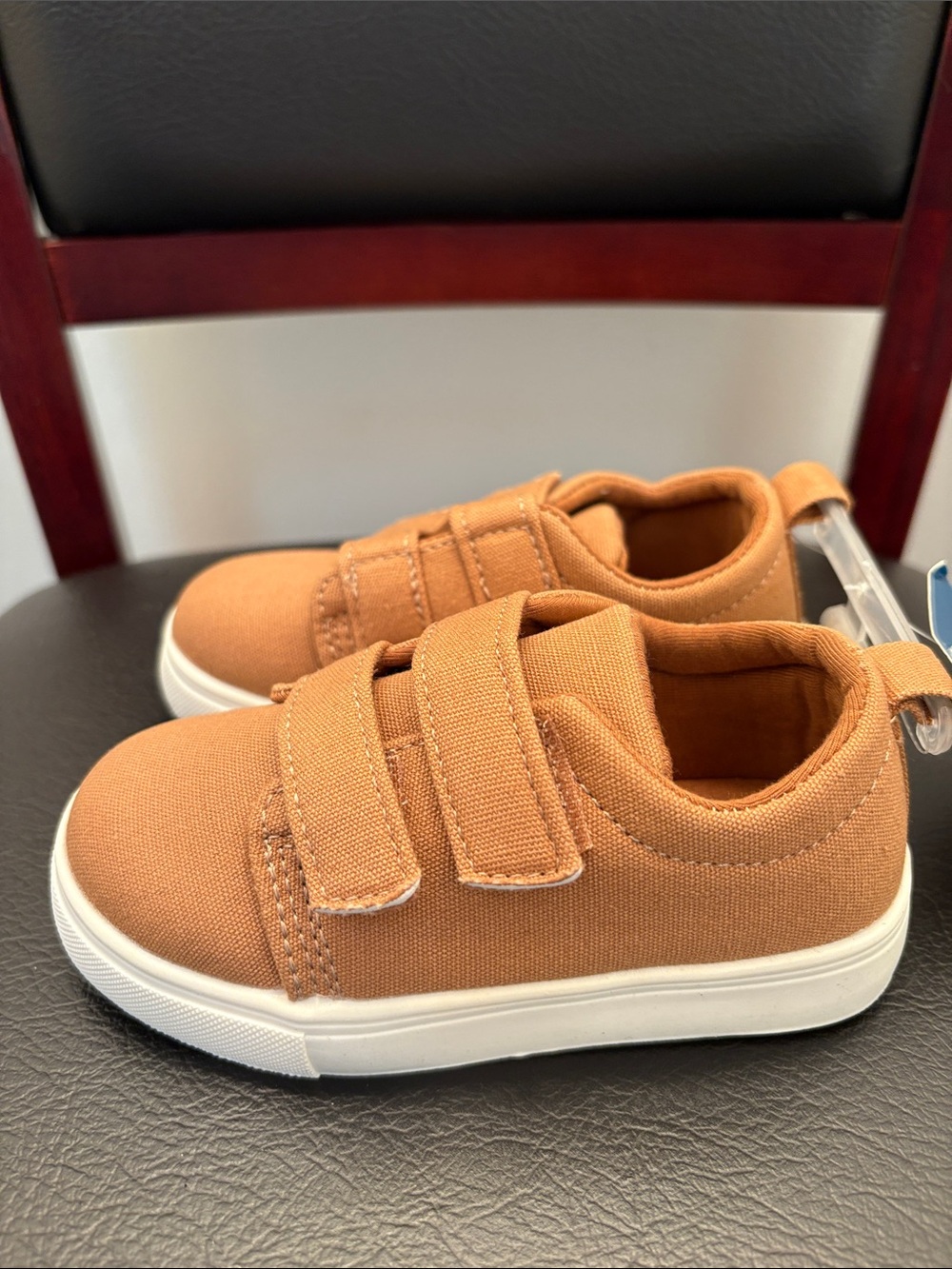 Boy’s Gerber Toddler Velcro Sneakers - Tan Size 7